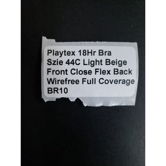 Playtex 18Hr Bra 44C Light Beige Front Close Flex Back Wirefree Full Coverage - Picture 7 of 7